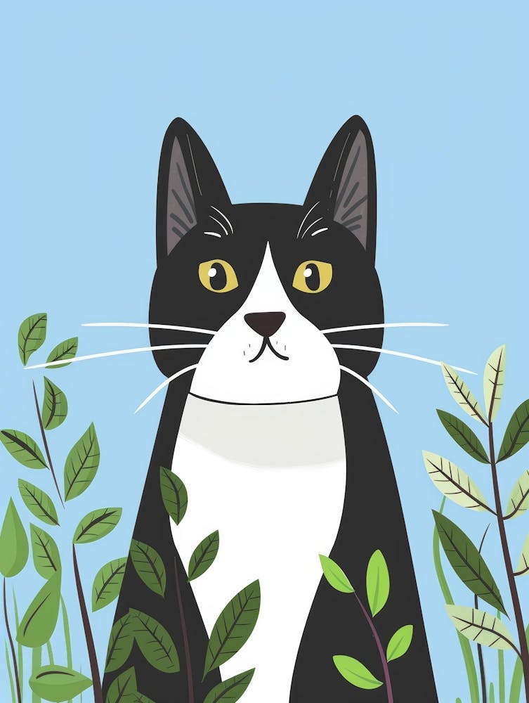 Black And White Cat 11