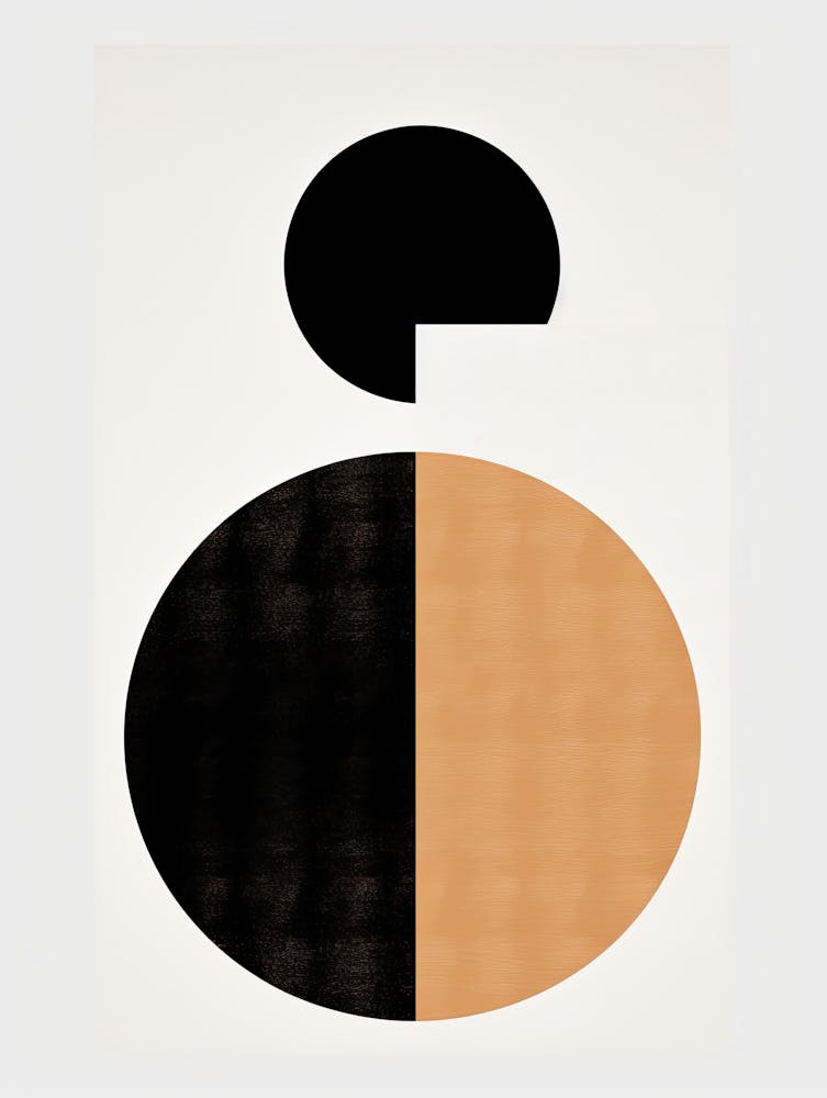 Beige Celestial Dreams; Mid Century Lunar Lullaby