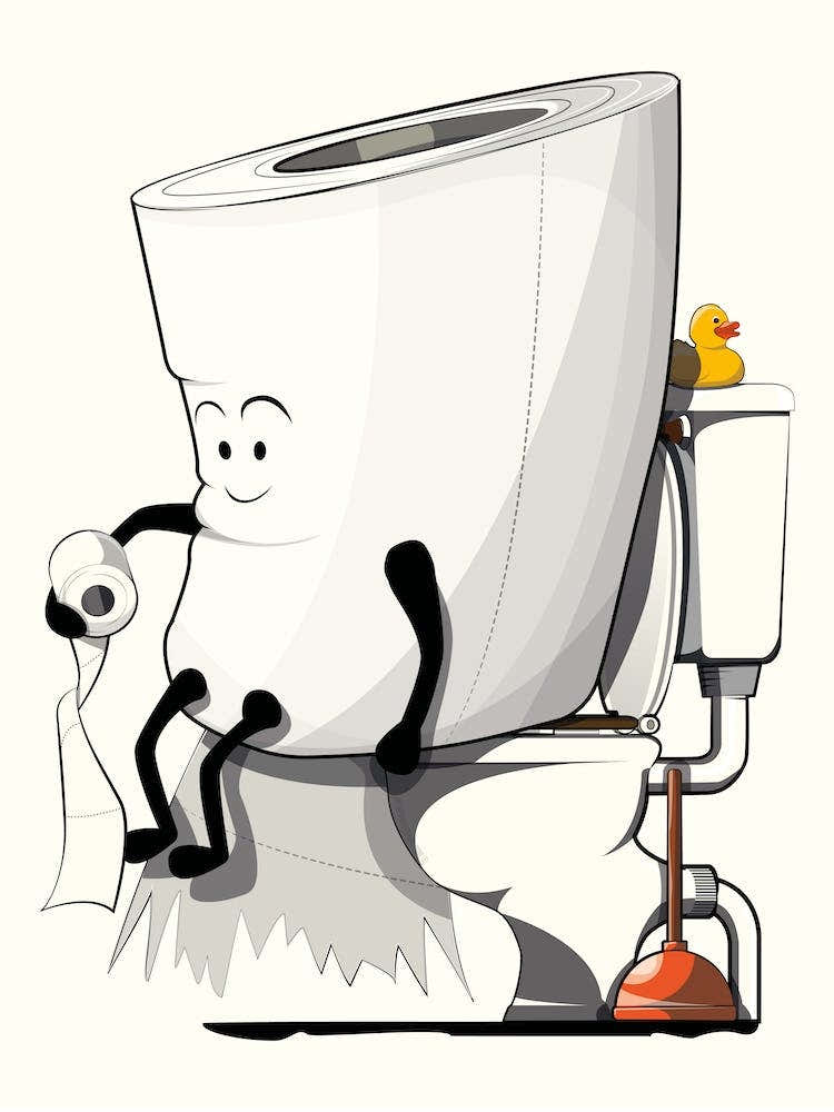 Toilet Roll On The Toilet