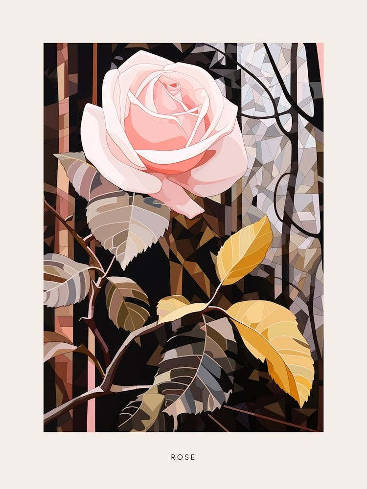 Flower Illustration Rose 1 Poster