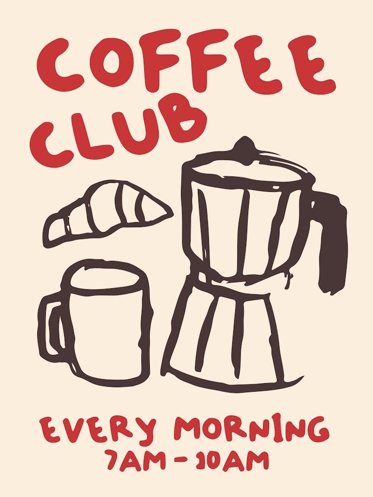 Coffee Club In Red