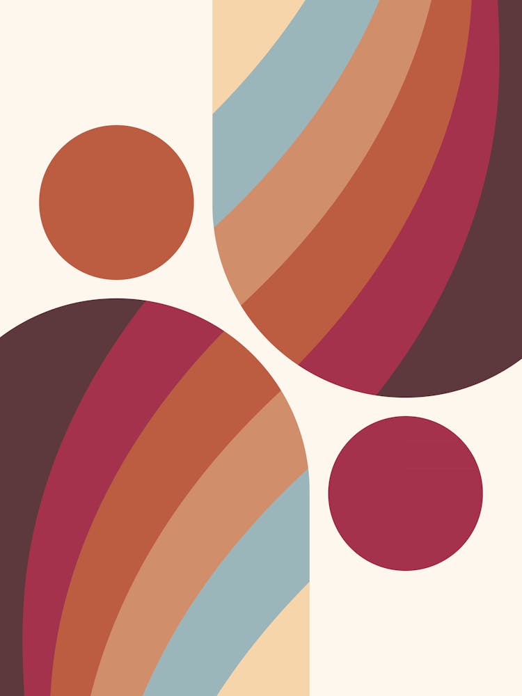 MidCentury Modern Geometric Arch A8 In Bohemian Shades 01