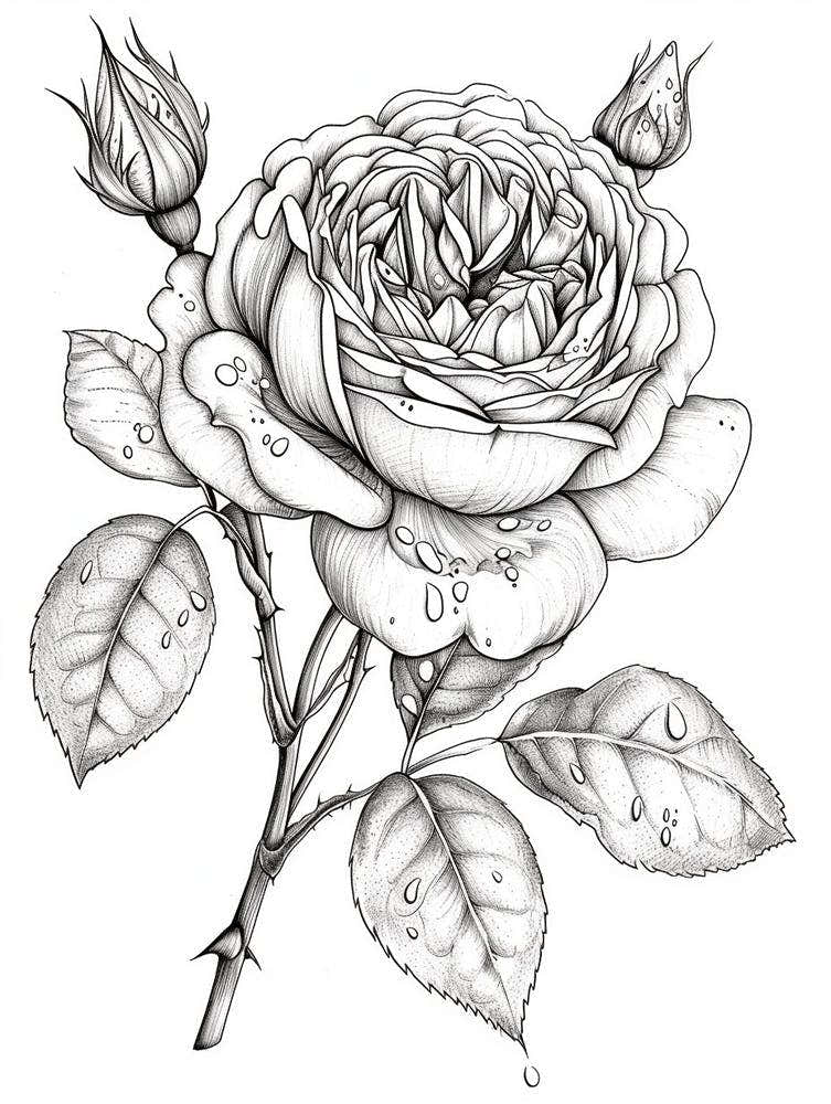Roses Sketch 48