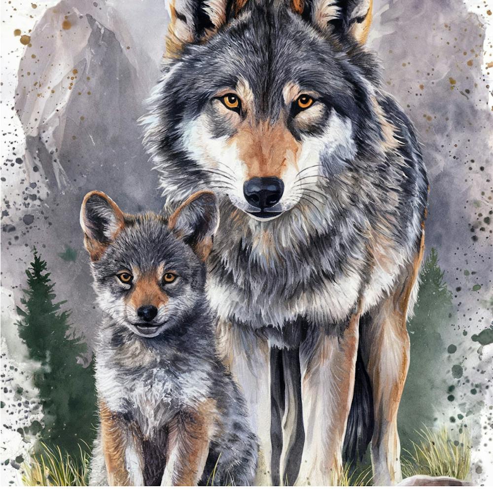 Wolf And Cub