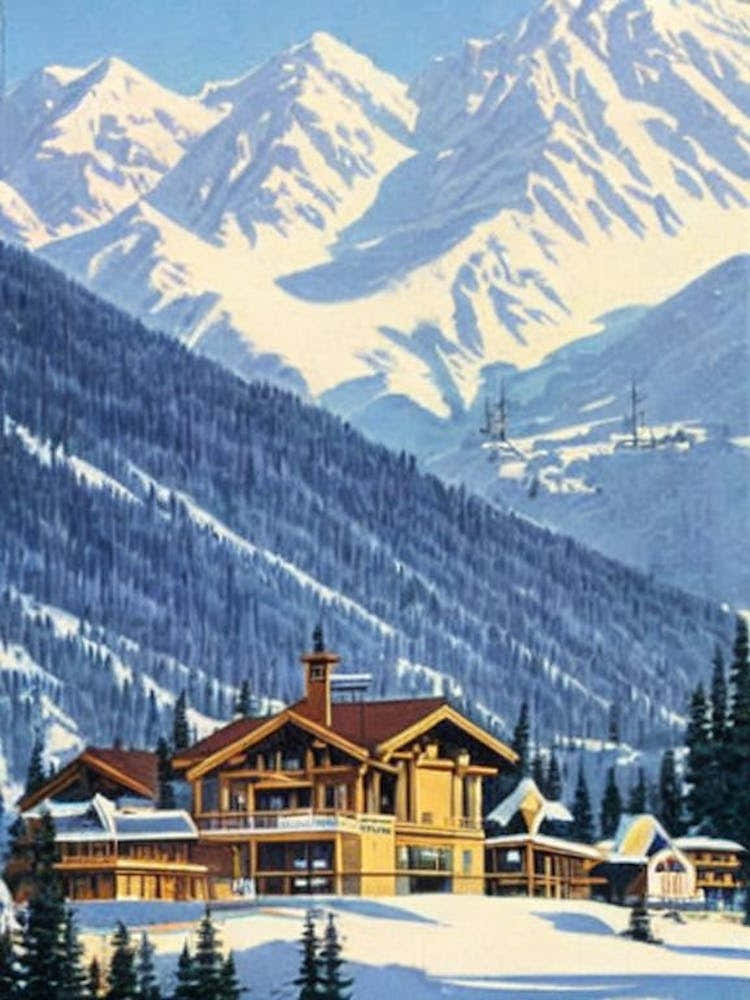 Snowbird, Usa Ski Resort Vintage Landscape 1 Skiing Poster