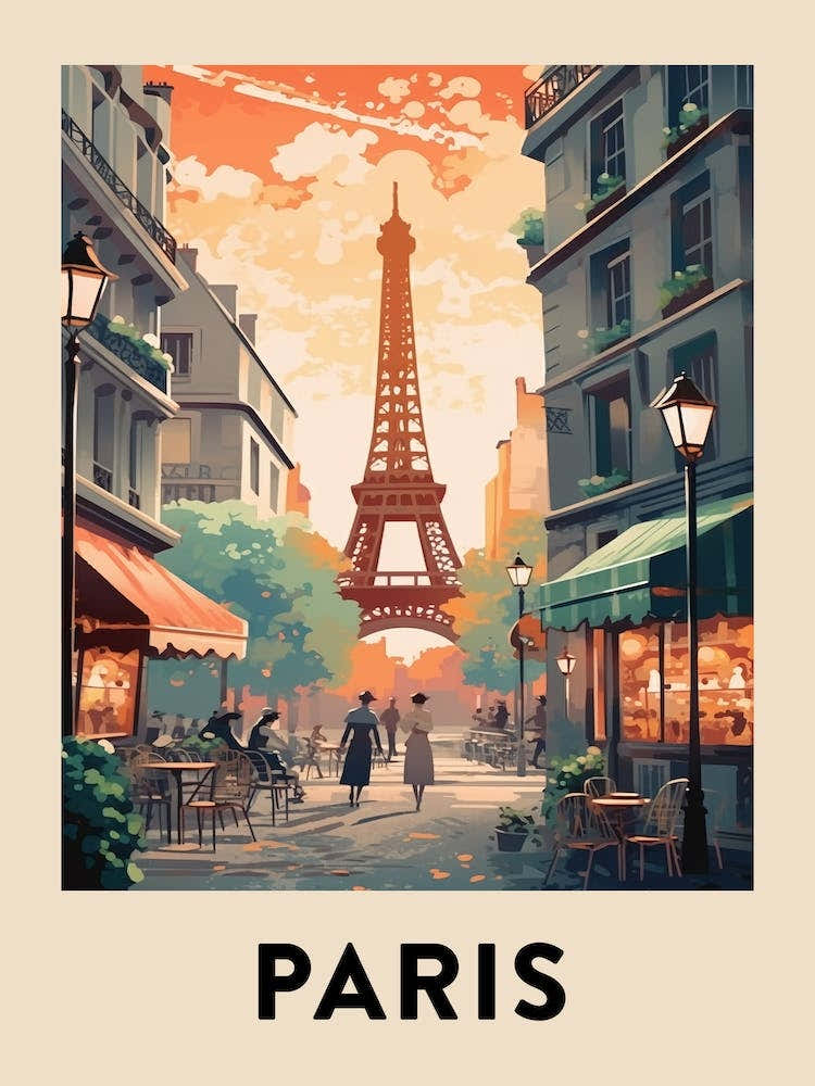 Vintage Travel Poster Paris 3