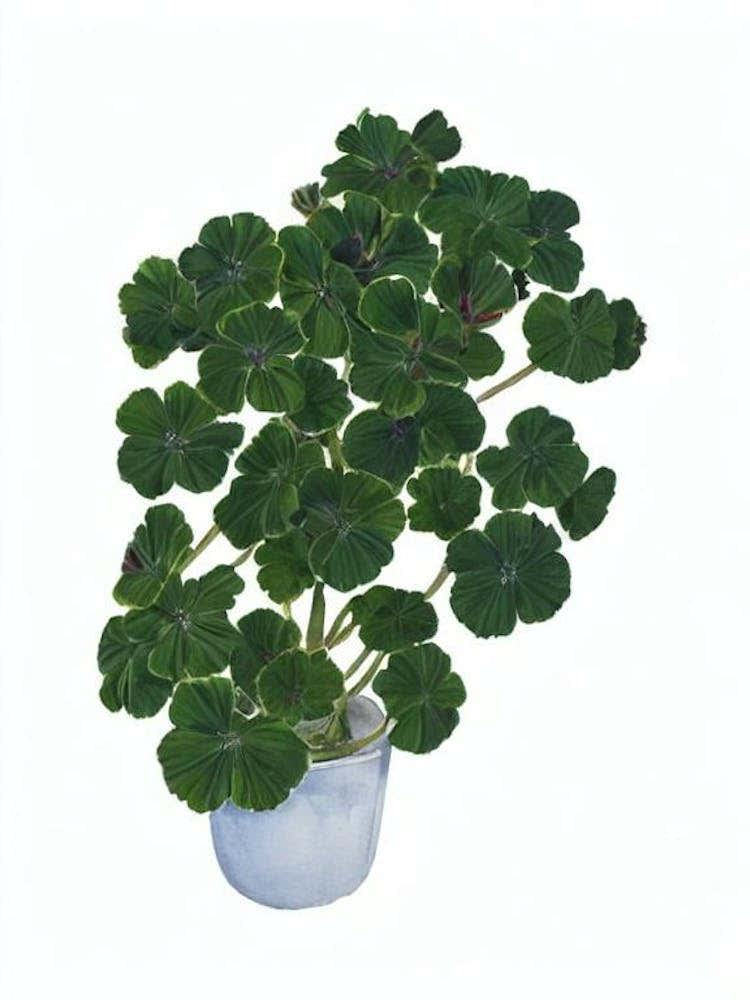 Geranium Care (Pelargonium X Hortorum) Watercolor