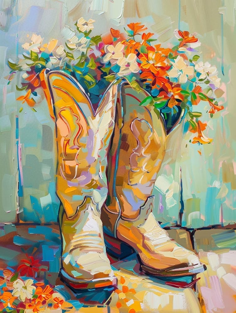 Cowboy Boots And Wildflowers Honeysuckle