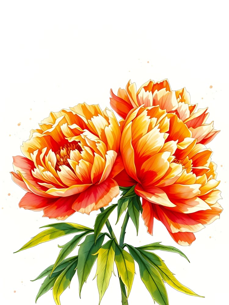 Watercolor Peonies 3