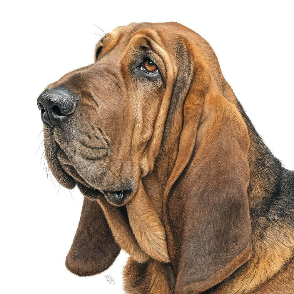 Bloodhound Dog Portrait