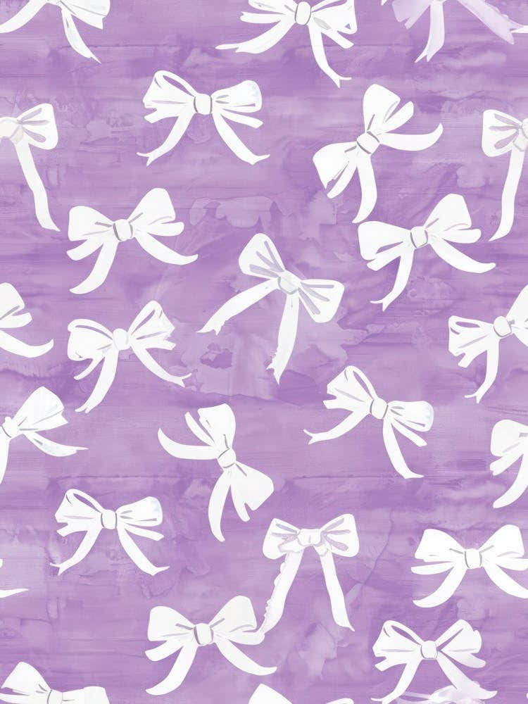 White And Lilac Bows 2 Pattern