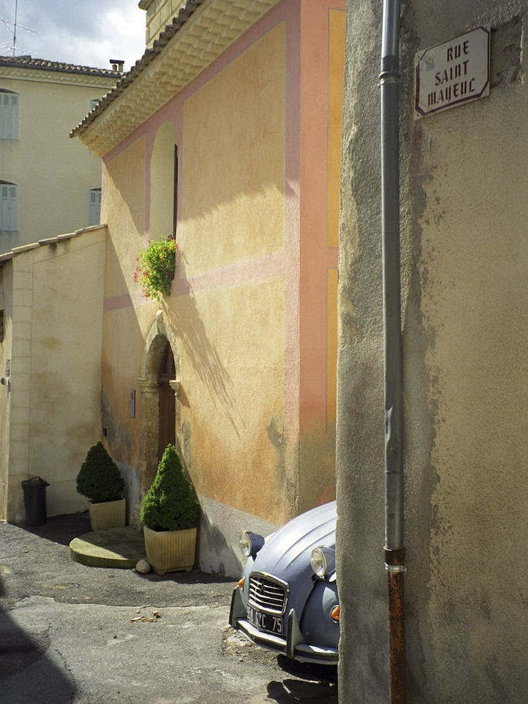 Citroen 2cv In Provence France Yellow