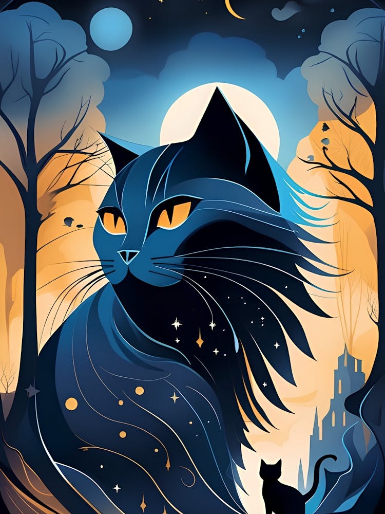 Cat In The Moonlight 4