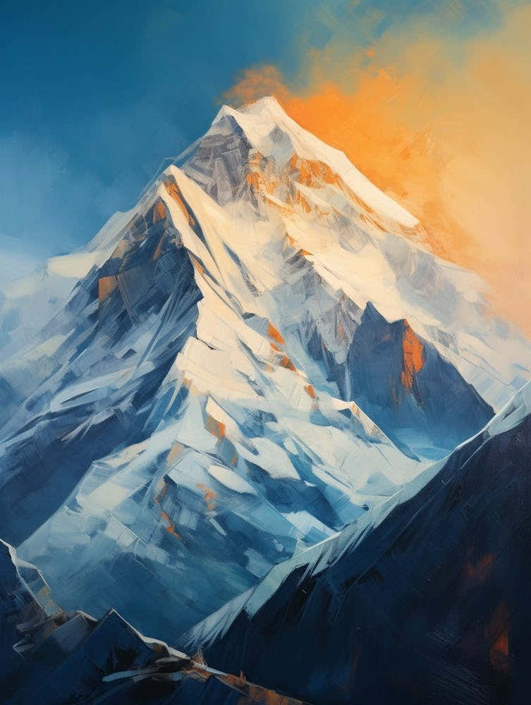 Nanga Parbat Pakistan 4 Mountain Painting