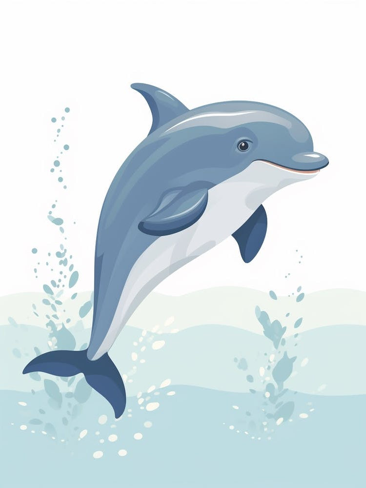 Baby Animal Illustration  Dolphin 5