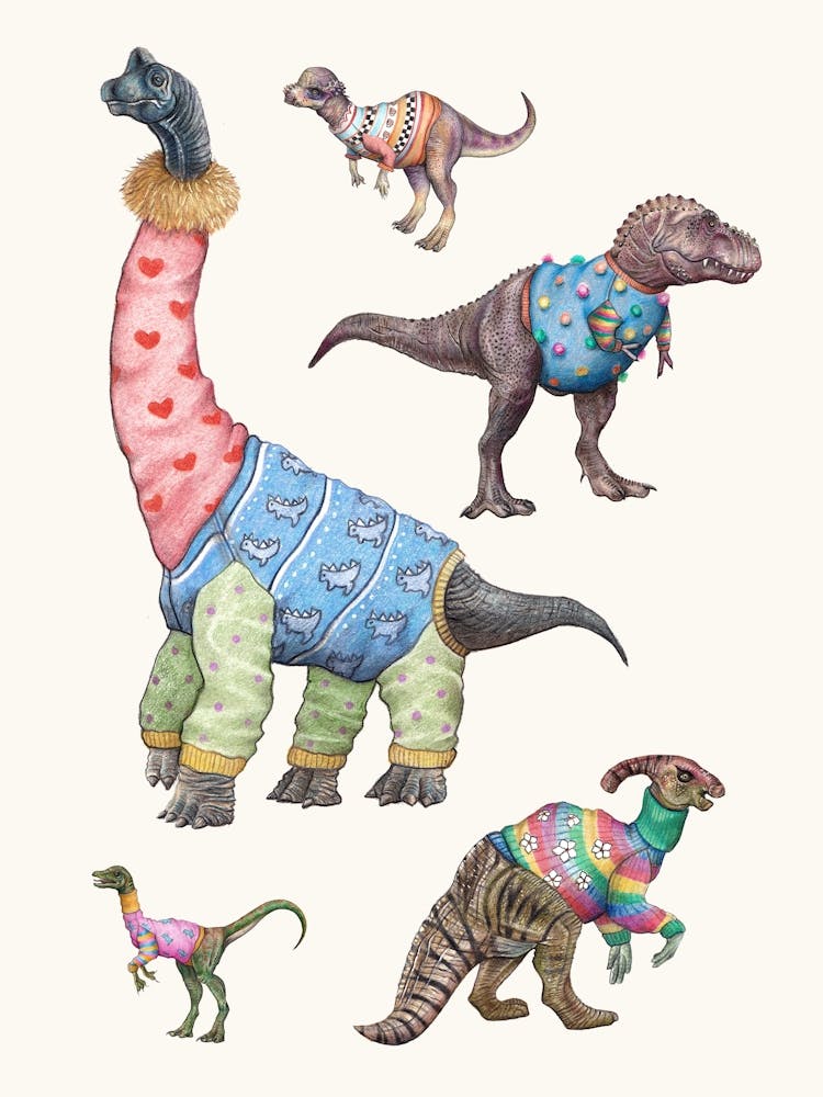 Dinosaurs In Sweaters