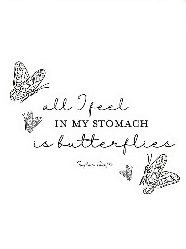 Taylor Swift All I Need In My Stomach Is Butterflies