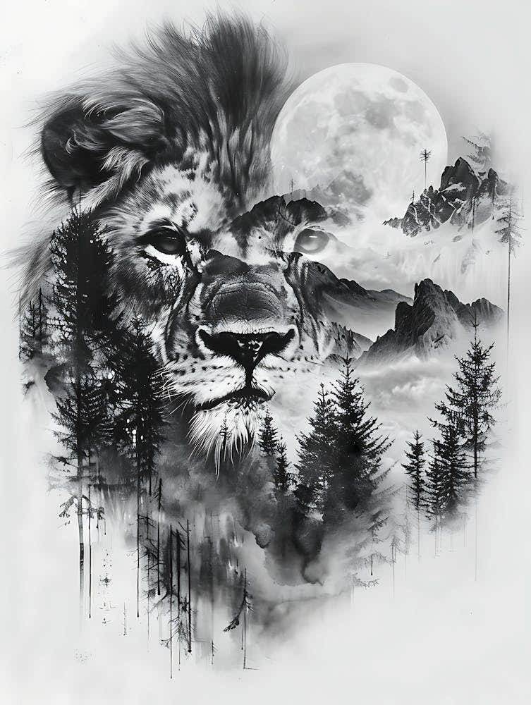 Lion In The Forest 10