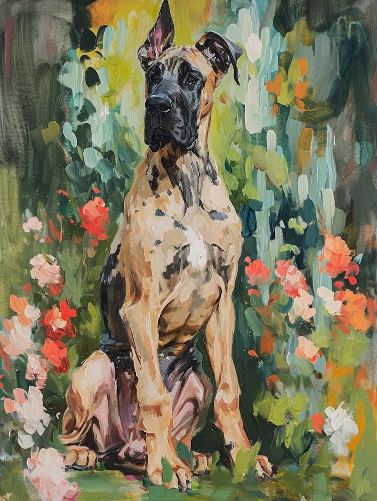 Great Dane Acrylic Painting 2