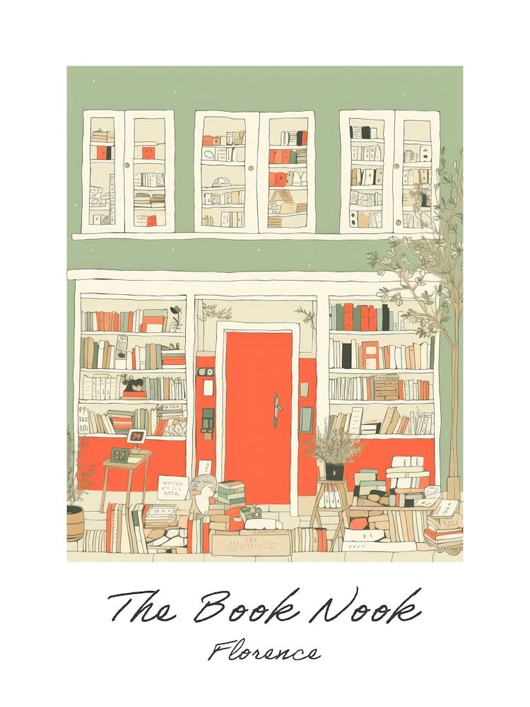 Florence The Book Nook Pastel Colours 1 Poster