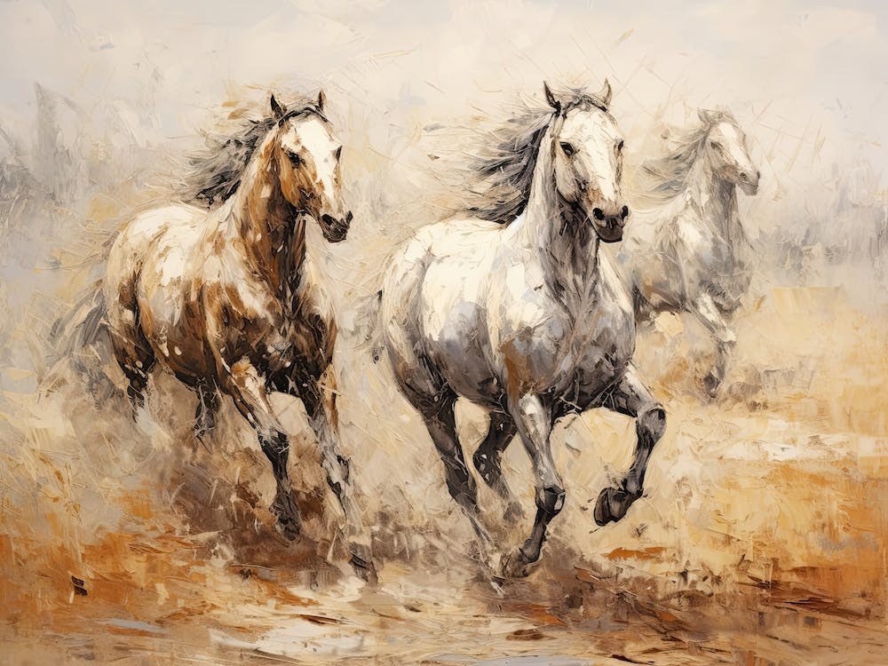 Horses Painting In Chile, Landscape 2