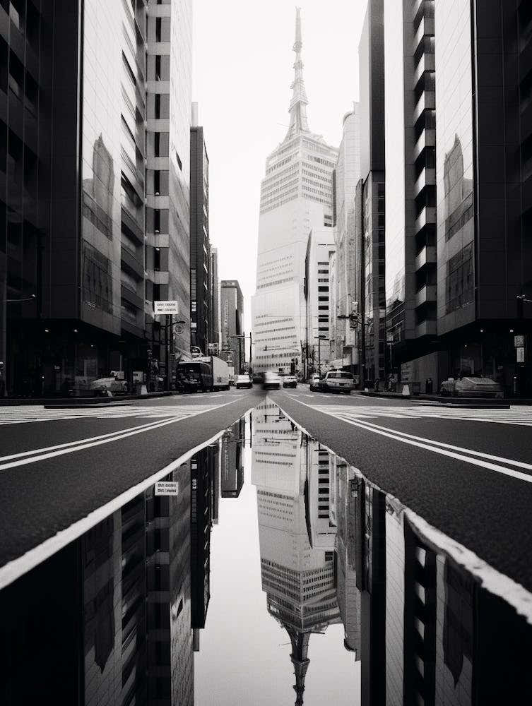 Tokyo, Japan, Black And White Old Photo 3