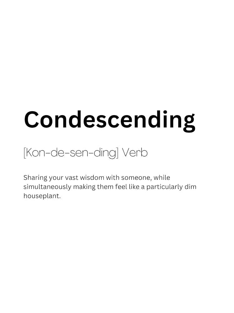 Condescending Definition Meaning