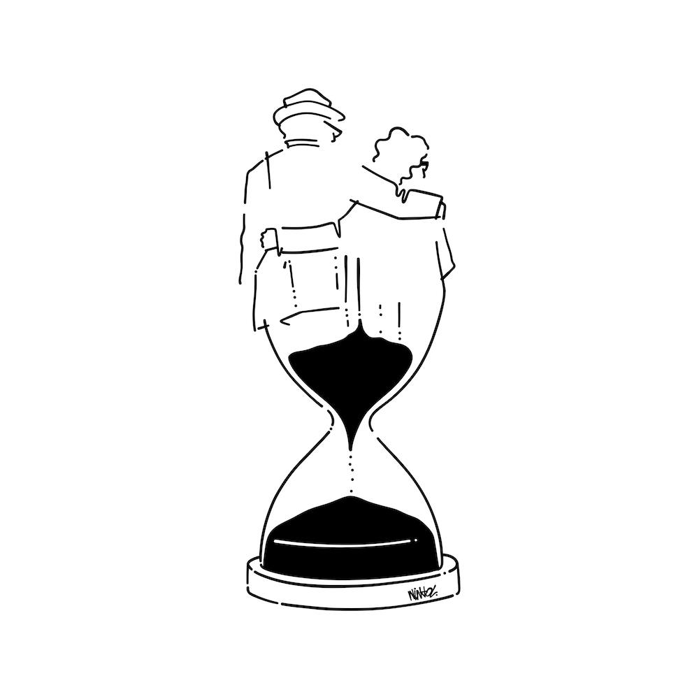 Time Do Not Wait Square Line