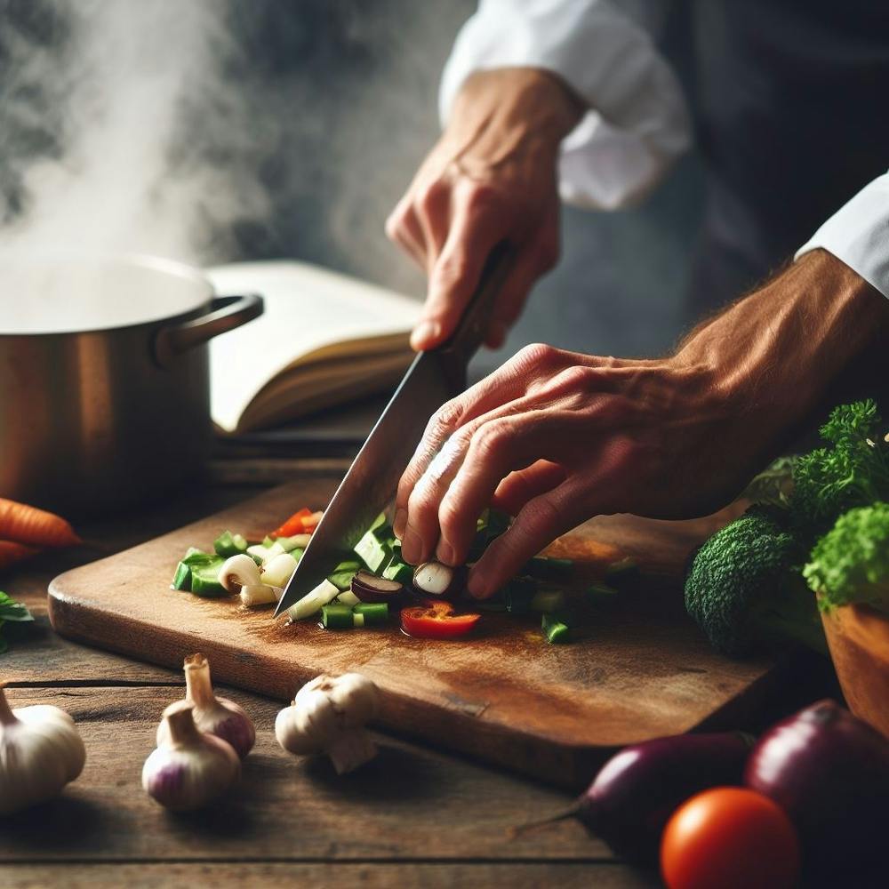 Chef Chopping Vegetables