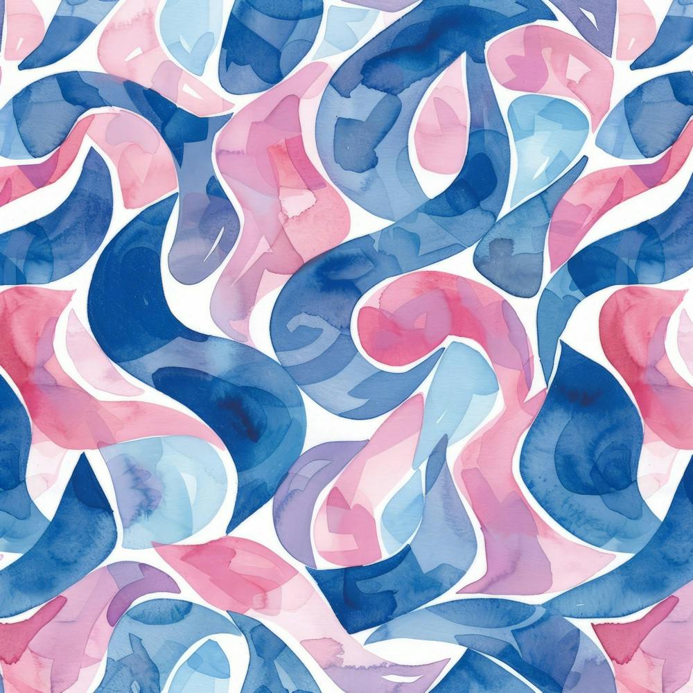Blue And Pink Swirls
