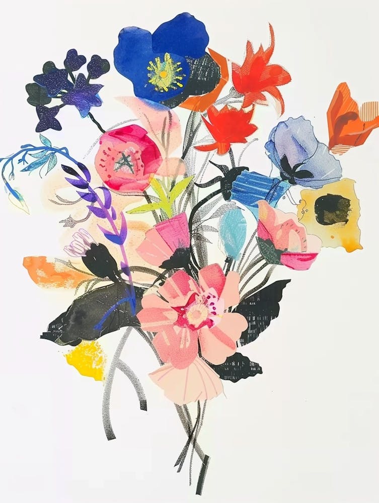 Bluebell 1 Collage Flower Bouquet