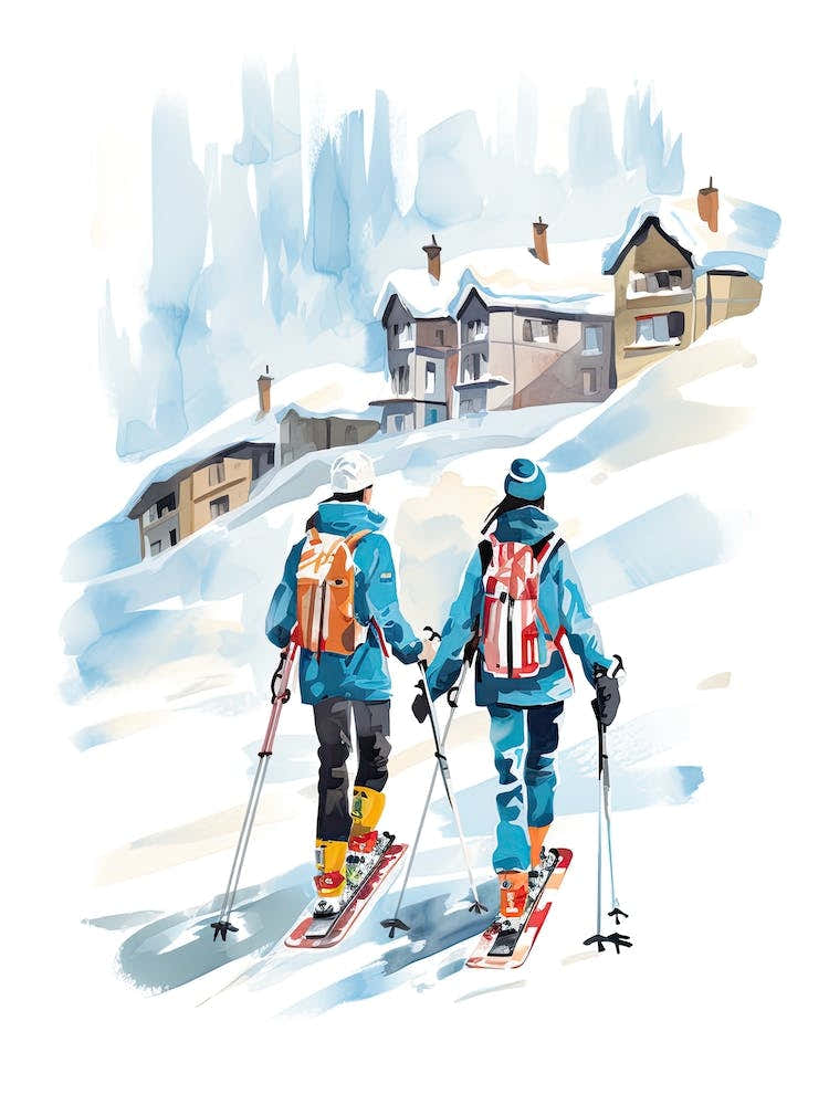 Andermatt   Switzerland Ski Resort Illustration 0