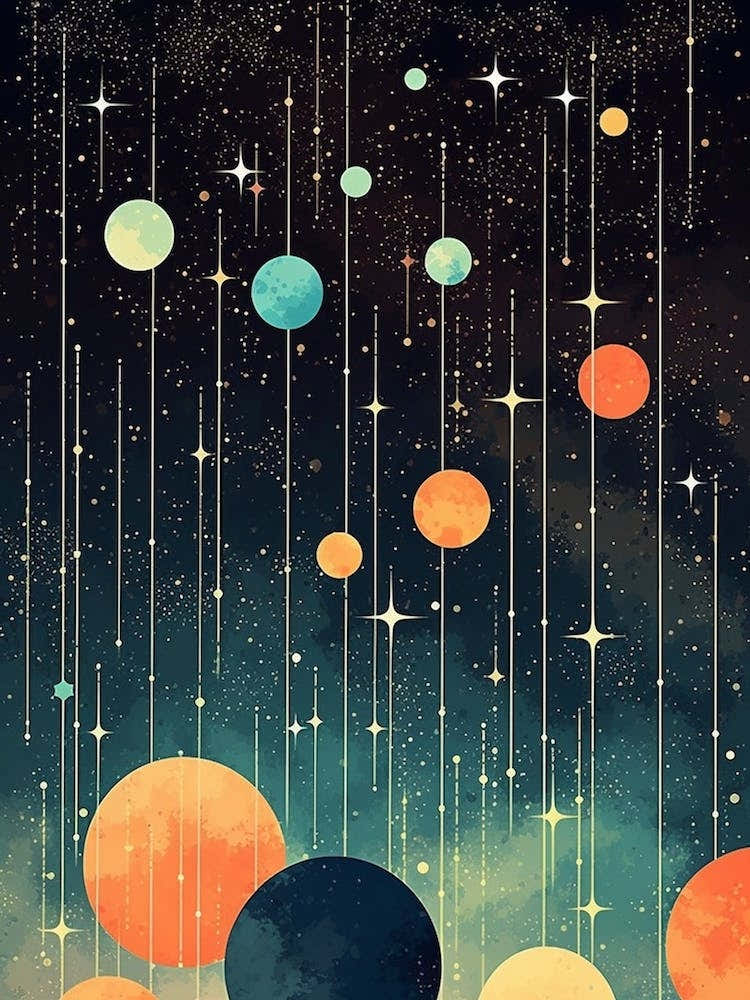 Artistic Solar Sistem Vintage Celestial 2