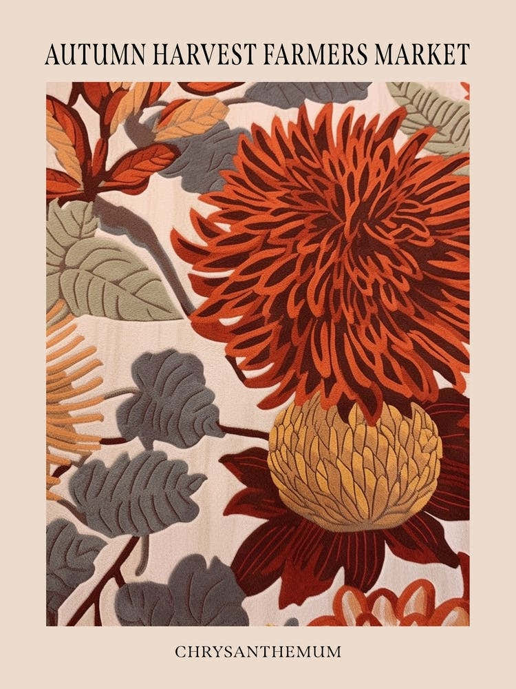 Fall Botanicals Chrysanthemum 2 Poster