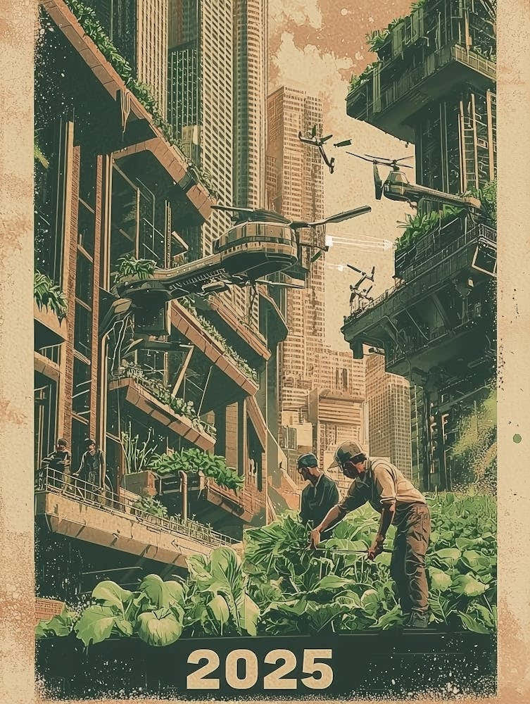 Aihrgdesign A Visionary Poster Depicting Green Skyscrapers An B2766dd1 Dda6 41d4 9ff9 4d38ebd96f2a 1