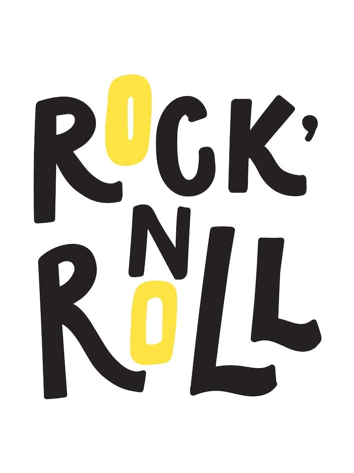 Rock and roll black AND YELLOW