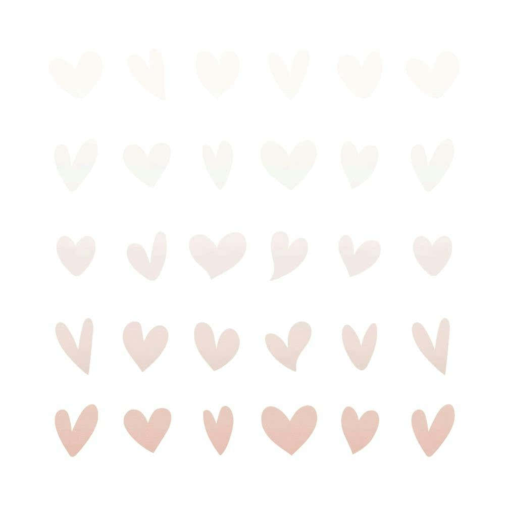 Pink Ombre Hearts Square