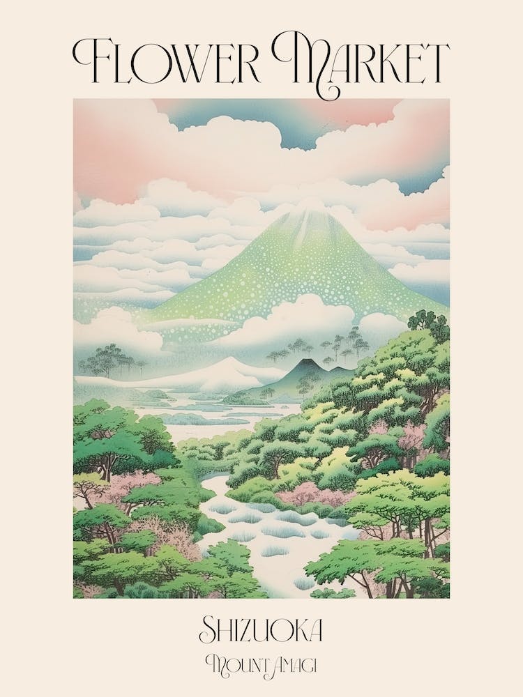 Flower Market Mount Amagi In Shizuoka Japanese Landscape 2 Poster