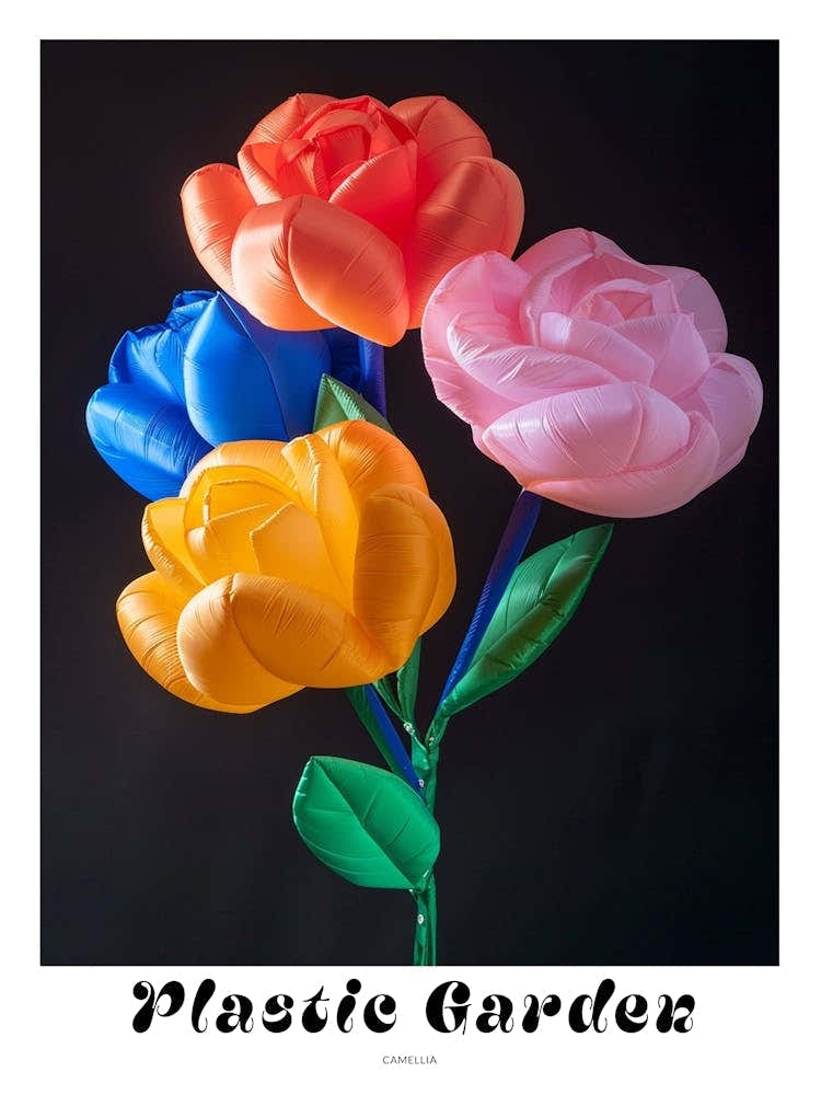 Bright Inflatable Flowers Poster Camellia 2