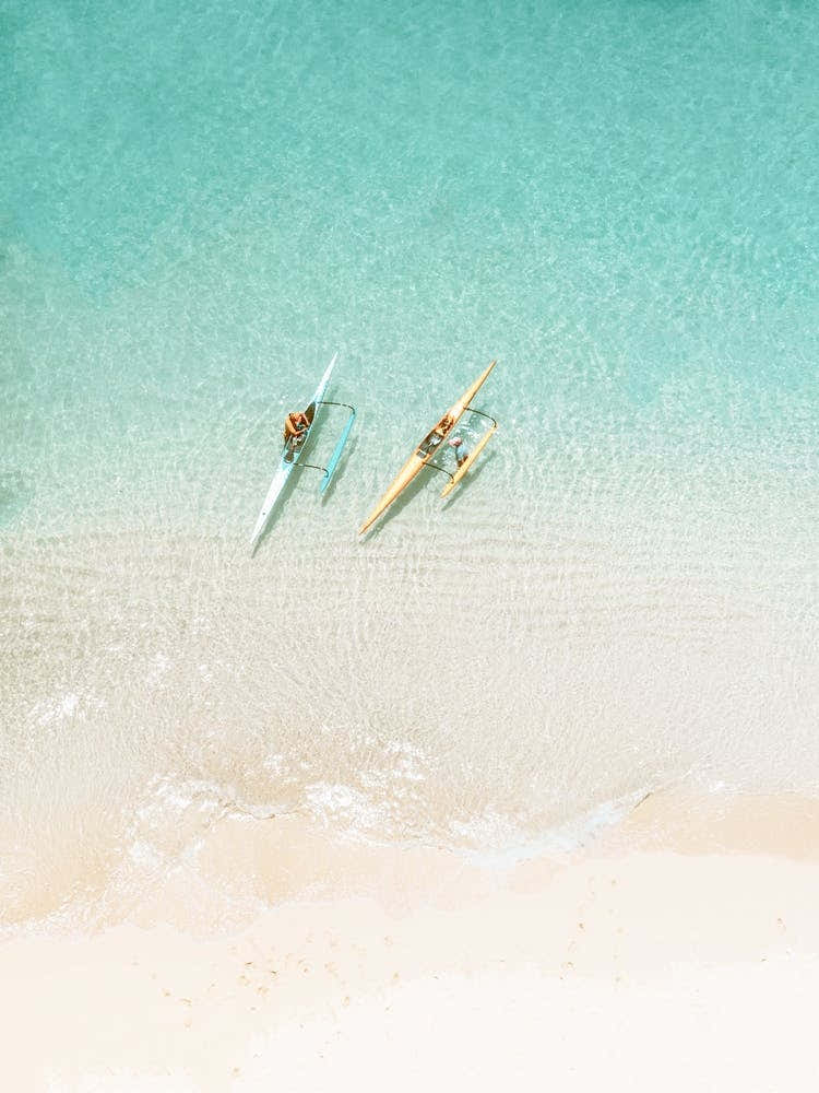 Aerial Beach Photograph - Clear Tropical Water - Nautical Island Photo - Wanderlust Travel Photography