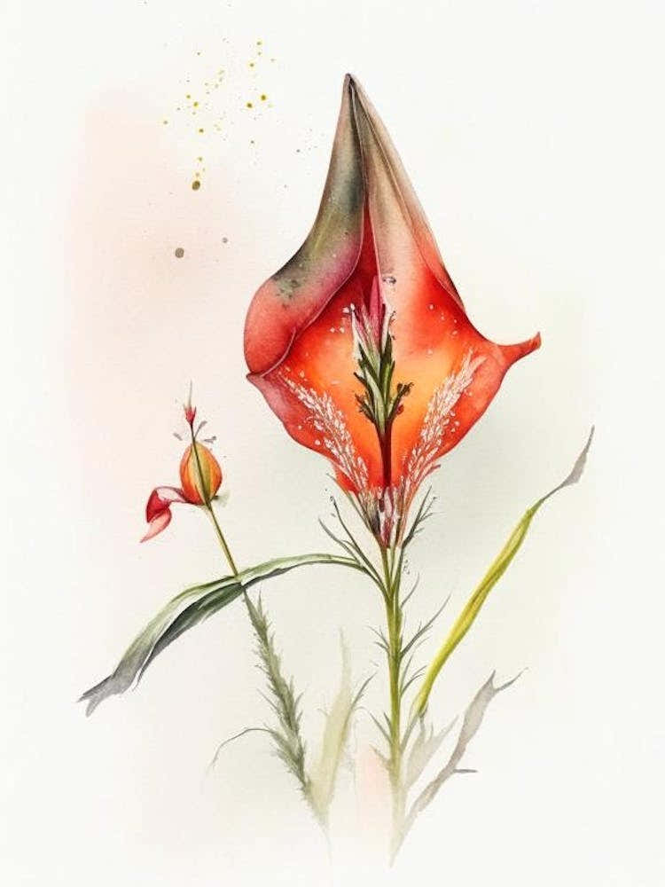 Arrowhead Wildflower Watercolour 2