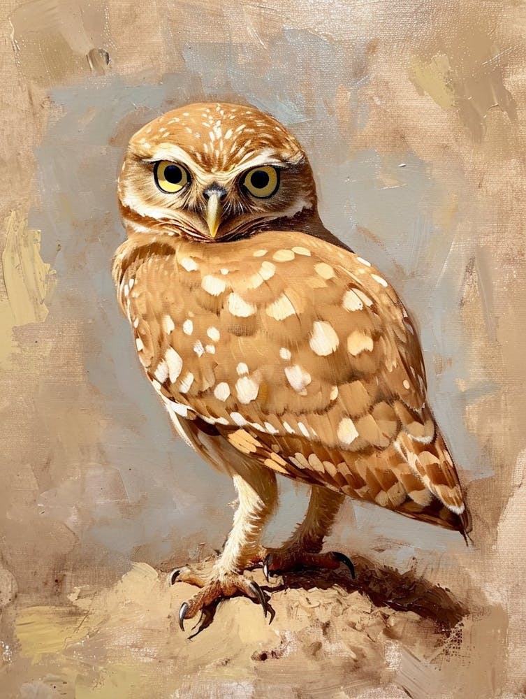 Burrowing Owl Painting 6