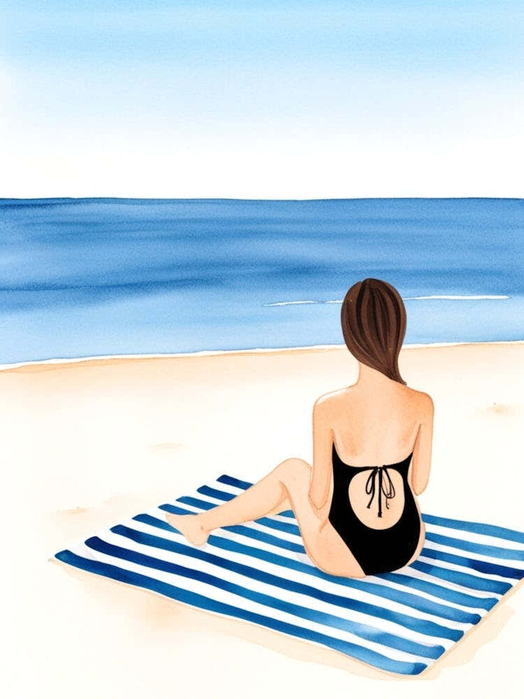 Woman In Bikini On Beach 1