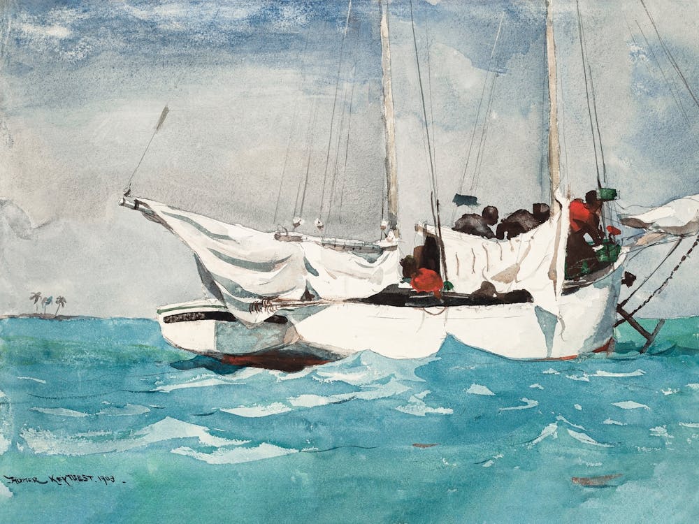 Key West, Hauling Anchor, Winslow Homer