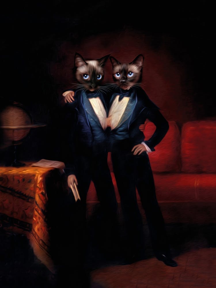 Brothers Sam And Mees The Siamese Cats Pet Portraits