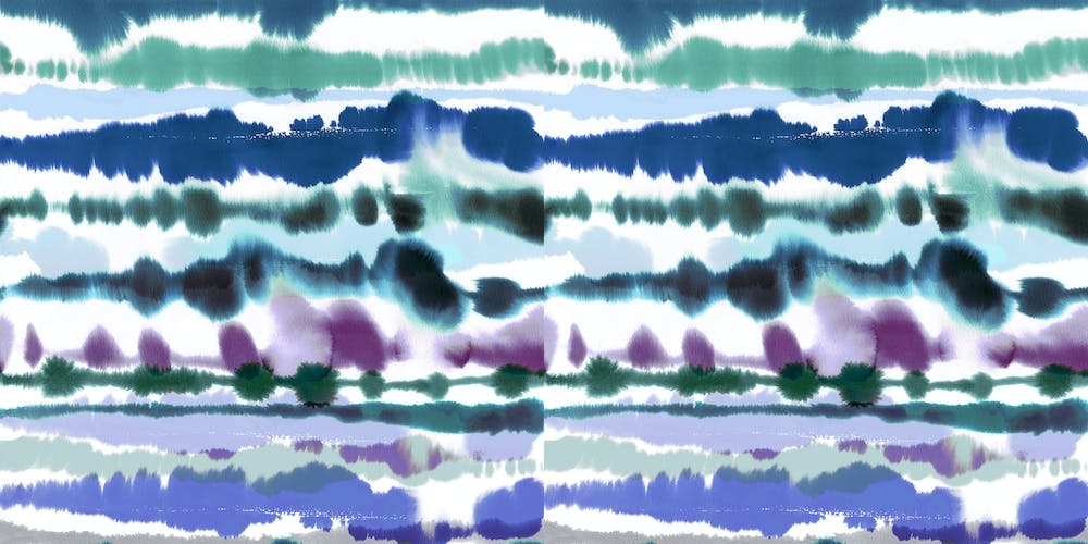 Soft Nautical Watercolor Lines Blue