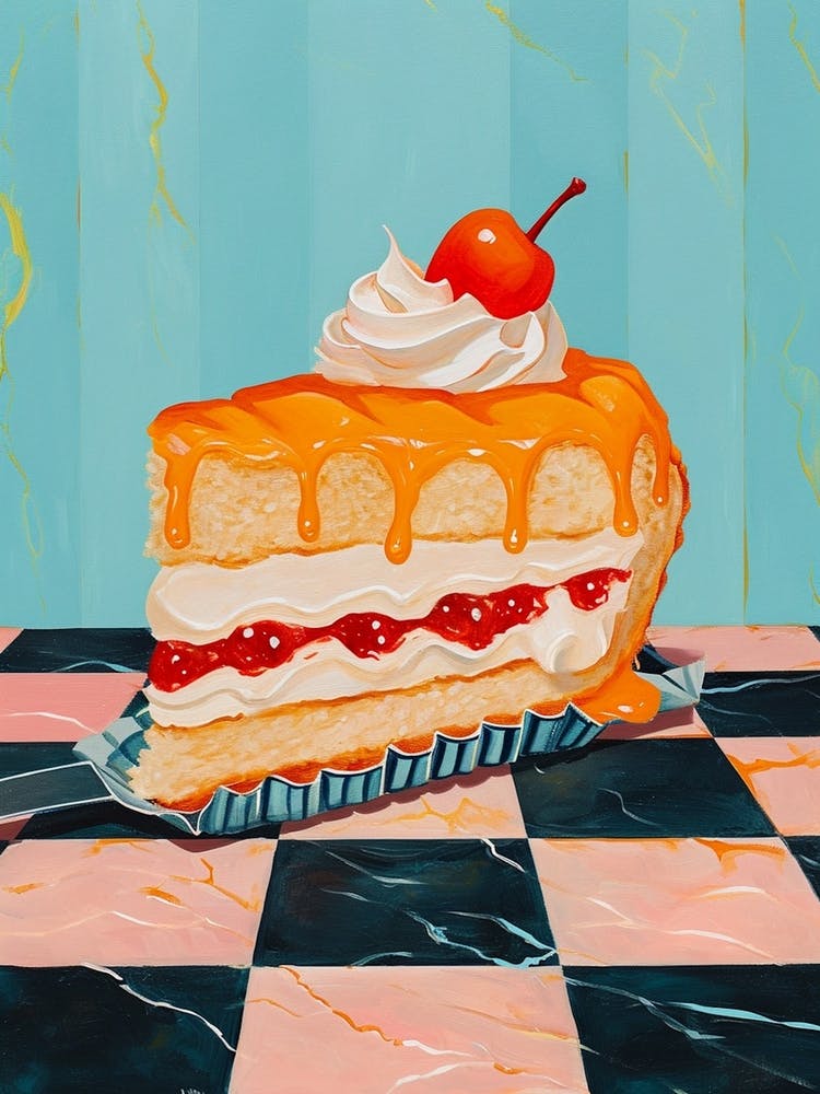 Cake Blue Checkerboard 1