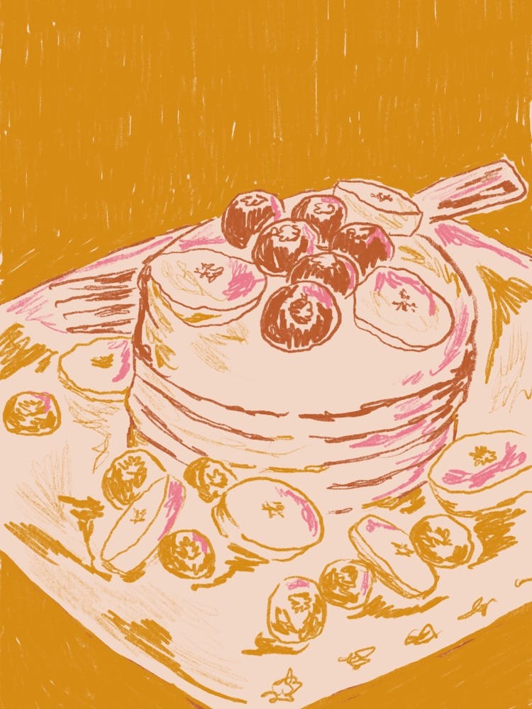 Pankcakes - pink and gold