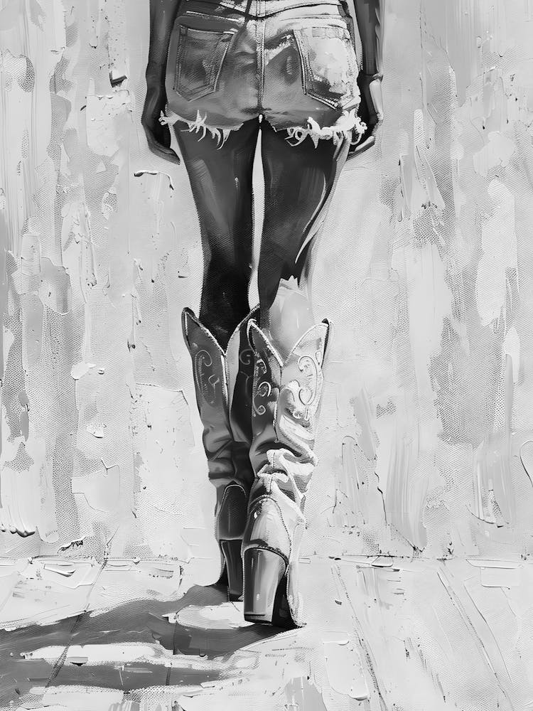 Cowgirl In Cowboy Boots 1