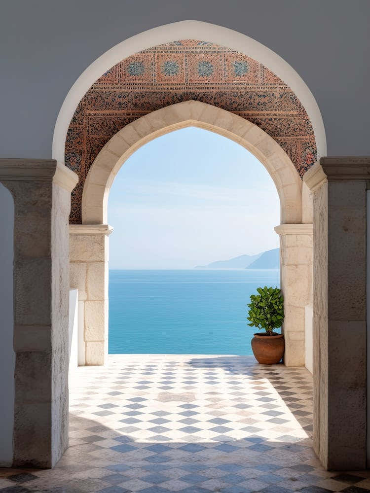 View To The Sea, Mediterranean Summer Vintage Photography